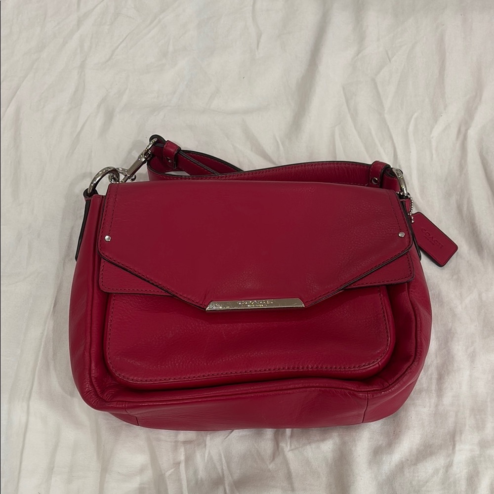 Coach Red Leather Crossbody Bag